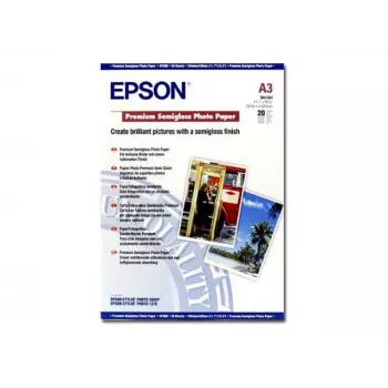 Papel fotográfico Epson Premium Semigloss, DIN A3, 251 g/m², 20 folhas