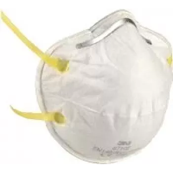 Máscara de proteção respiratória contra poeiras 3M 8710-PT, não tecido branco, embalagem individual