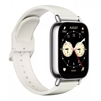 Smartwatch Xiaomi Redmi Watch 5 Lite — 1,96 polegadas AMOLED, GPS, 470 mAh, caixa dourada, bracelete TPU branca