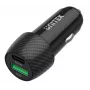 Carregador para automóvel Unitek P1400A com USB-C e USB-A, 38W, Quick Charge 3.0, entrada 12–24V, preto