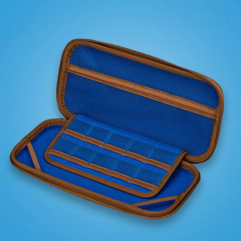 Bolsa de transporte FR-TEC One Piece Bag Chibi Nintendo Switch azul castanho branco