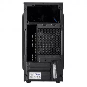 Akyga AK19BK caixa de PC micro-torre, Micro-ATX / Mini-ITX, USB-C + USB 3.0 + 2x USB 2.0, sem fonte de alimentação, preto