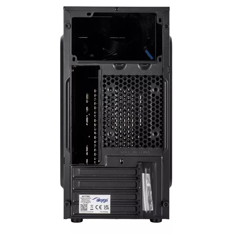 Akyga AK19BK caixa de PC micro-torre, Micro-ATX / Mini-ITX, USB-C + USB 3.0 + 2x USB 2.0, sem fonte de alimentação, preto