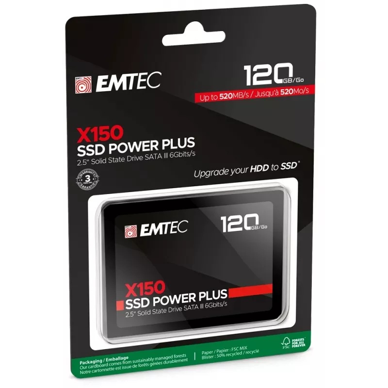 Unidade SSD Emtec X150 Power Plus 120 GB 2,5