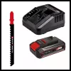 Einhell TC-JS 18/70 Li serra tico-tico a bateria 4321280, Power X-Change, 18 V, 2700 cursos/min, profundidade de corte 70 mm, com bateria de 2,5 Ah e carregador, vermelho/preto
