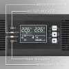 UPS Qoltec AWARYJNY DO RACK 3KVA 3000W fator de potência 1.0 LCD EPO USB on-LINE (3VA, 3000W, UPS online de dupla conversão), UPS