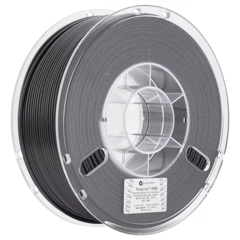 Material de impressão 3D ABS Polymaker PE01033 preto 3 kg 1,75 mm