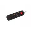 Extensão elétrica Lanberg PS1-03F-0150-BK 1,5 m 3 tomadas com contacto de proteção para interiores preto