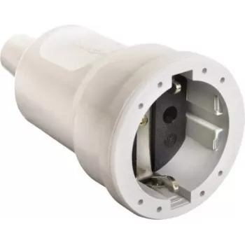 Acoplamento PVC AS SCHWABE 16A, 250V versão robusta branco (62224)