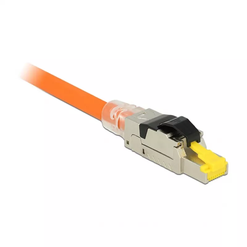 Conector de fios RJ45 DeLOCK 86485 preto prateado transparente amarelo