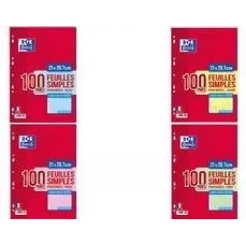 Folhas para fichário CONQUERANT SEYES A4 80 g/m² rosa, 50 folhas