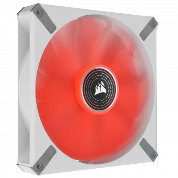 CORSAIR ML140 LED ELITE WHITE ventoinha de 140mm com rolamento magnético e LED vermelho com AirGuide embalagem individual