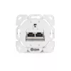 Tomada de dados CAT.6A, saliente, blindada, 2x RJ-45 LSA (branco, 5 unidades, Classe E)