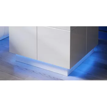 Cama mesa de cabeceira REJA azul-claro
