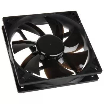Ventoinha de caixa NoiseBlocker BlackSilentPro PL1 120 mm, 900 rpm, 11 dB, 68 m³/h, 4,5 V, preta