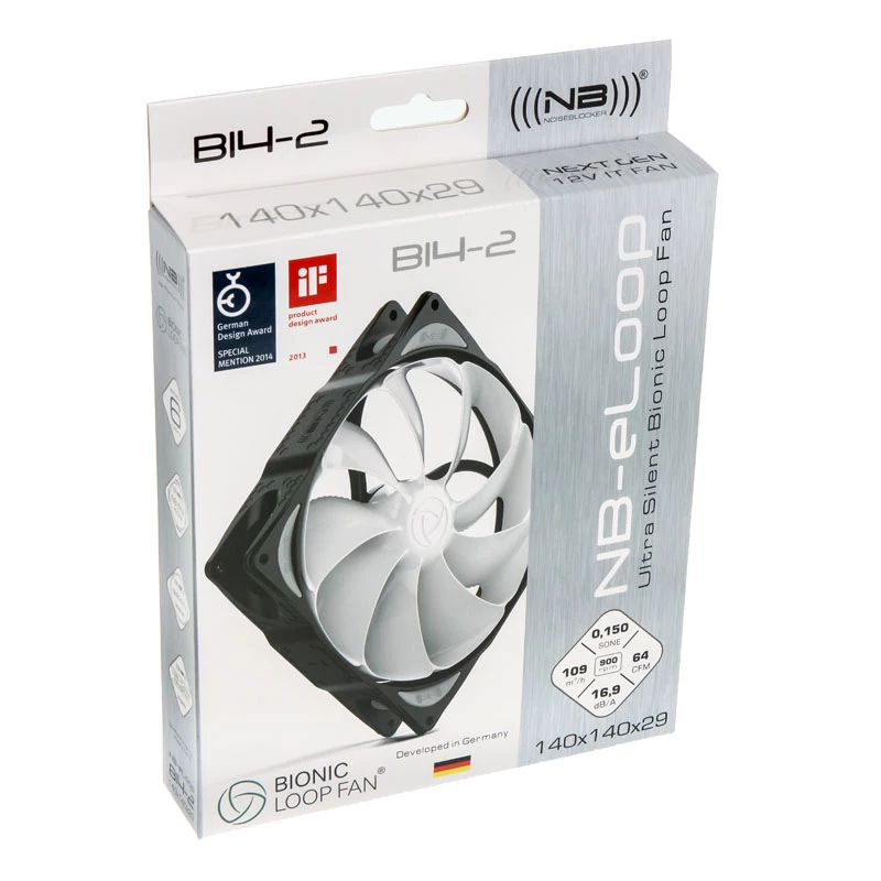 Ventoinha NoiseBlocker B14-2 140 mm 900 rpm, modelo ITR-B14-2