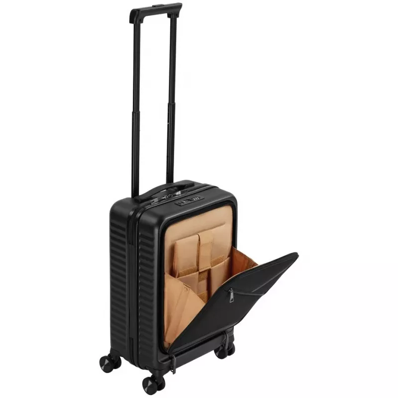 Mala de cabine Rivacase Clark ECO 8181 — mala de bagagem de mão compacta, preta