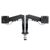Suporte de monitor de secretária com braço duplo TRACER TRAUCH47660 — braços metálicos ajustáveis, máx. 18 kg, VESA até 100×100, para ecrãs de 13–32 polegadas