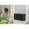 Caixa de arrumação exterior Keter 249722 270 L, resistente às intempéries, grafite, retangular 1180×440×580 mm
