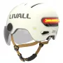 Capacete Livall L23 branco 54–58 cm com funções LED e SOS integradas