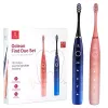 Escova de dentes sónica Oclean Flow Find Duo Set adultos azul rosa OCLEAN