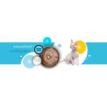 Comida húmida para gatos 3coty pato 180 g – comida húmida completa sem cereais em lata para gatos adultos, proteína 15 %, gordura 10 %, humidade 72,8 %
