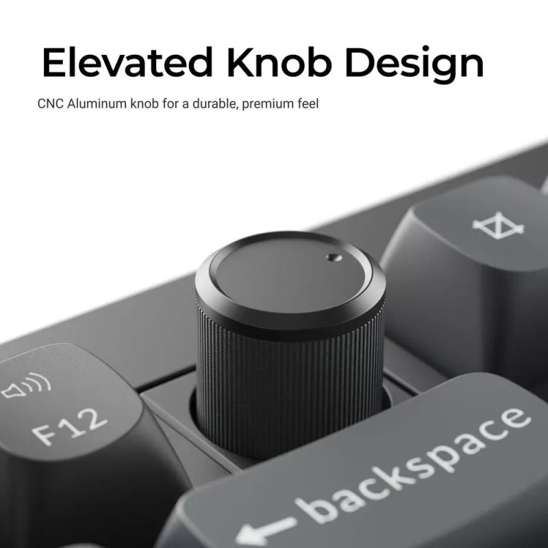 Teclado mecânico Full-Size (100%) Keychron V6 Ultra 8K — QWERTY, Bluetooth, RGB LED, preto