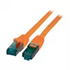 EFB-Elektronik Cabo de rede RJ45 Cat.6A S/FTP LSZH laranja 0,5m