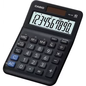 Calculadora básica Casio MS-10F de secretária 10 dígitos preta