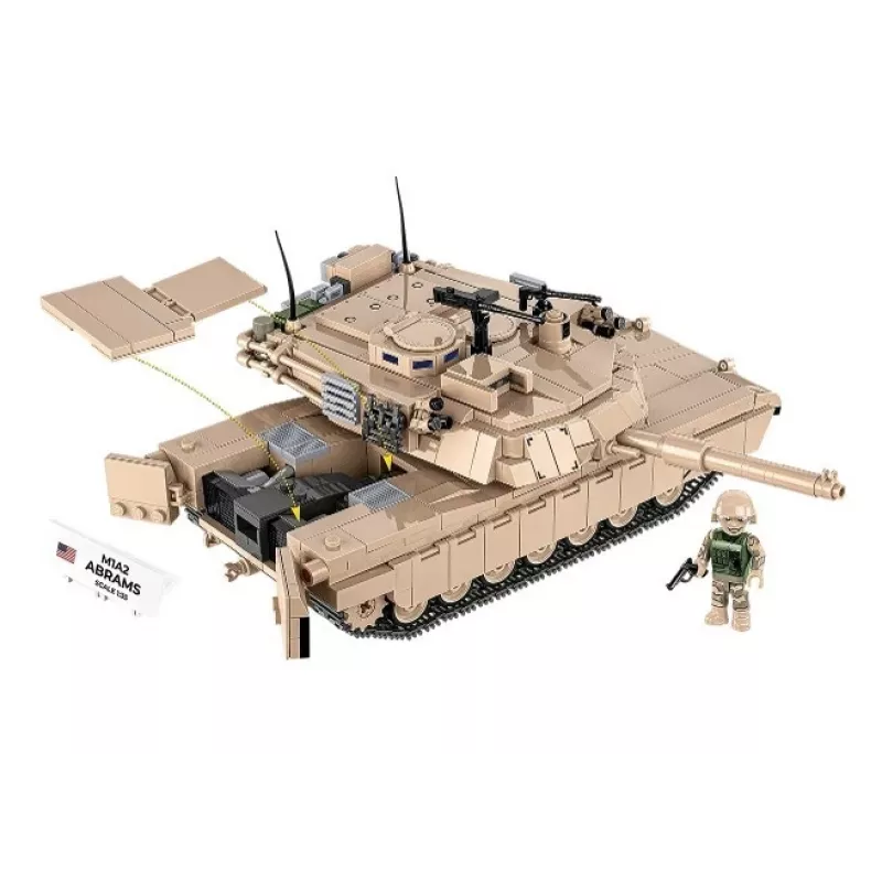 Conjunto de construção em blocos Cobi M1A2 Abrams 1025 peças modelo COBI-2632