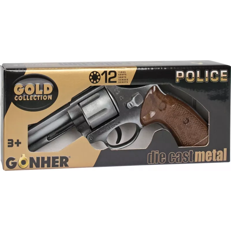 Réplica de arma de serviço metálica Pulio 155127/1, design realista, construção em metal