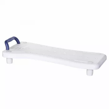 Assento de banheira ActionMed LW300AM com pega de apoio – ajuda de banho branca para a banheira, resistente à humidade, argola de suspensão
