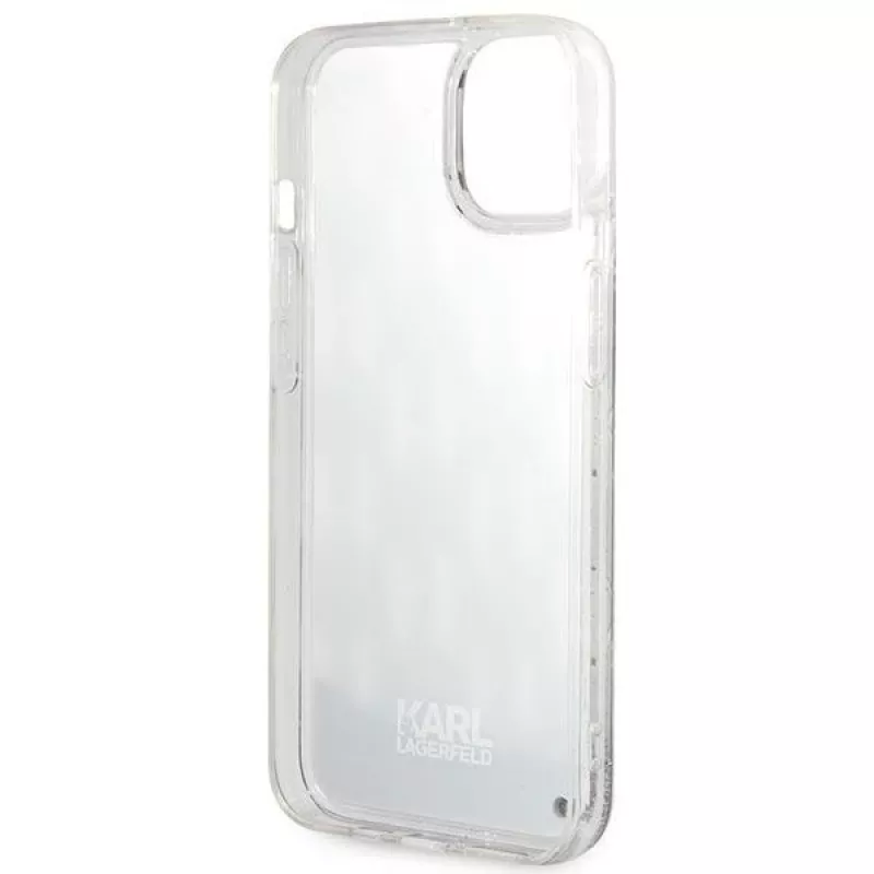 Karl Lagerfeld KLHCP14MLMNMK iPhone 14 Plus 6.7 capa rígida preto / preto Liquid Glitter Monogram