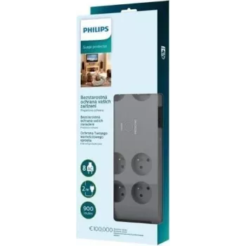Proteção contra sobretensões Philips SPN3180A/60 – 8 tomadas, cabo de 2,0 m