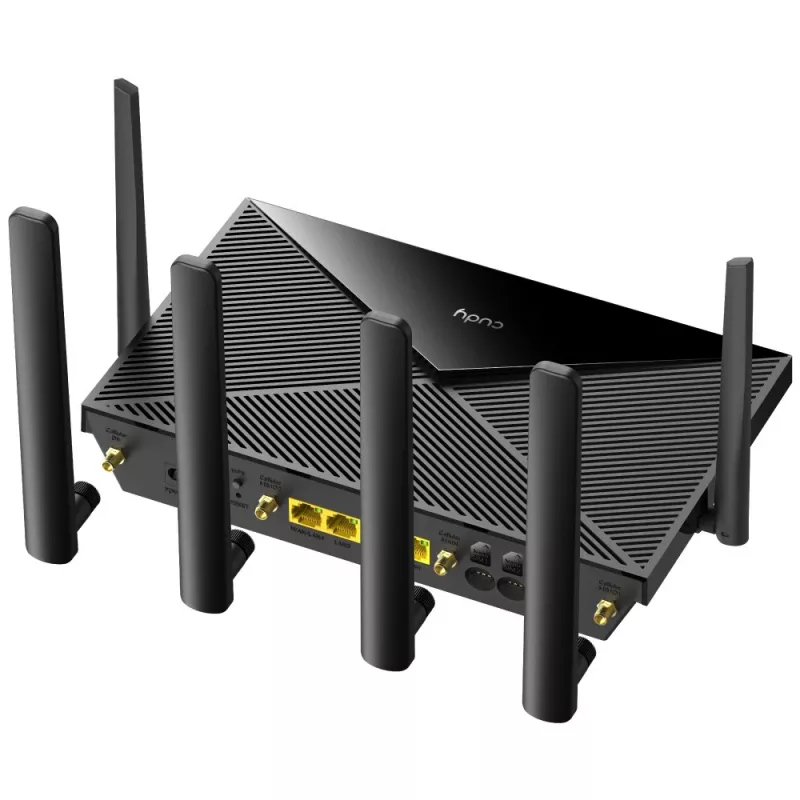 Cudy Novo router WiFi 4G LTE Cat 6, chipset Qualcomm, router modem LTE, router celular 4G Dual-SIM, WiFi dual band AC1200, 4 portas Gigabit, OpenVPN, W