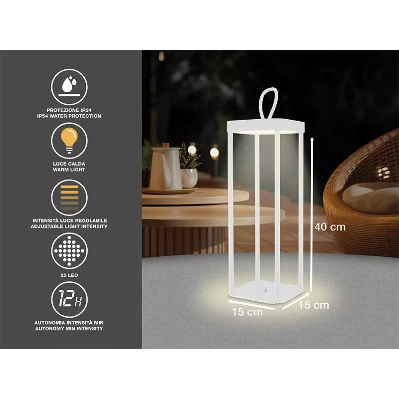 Lanterna recarregável Beper P207ILI101 — lanterna LED portátil branca, a pilhas