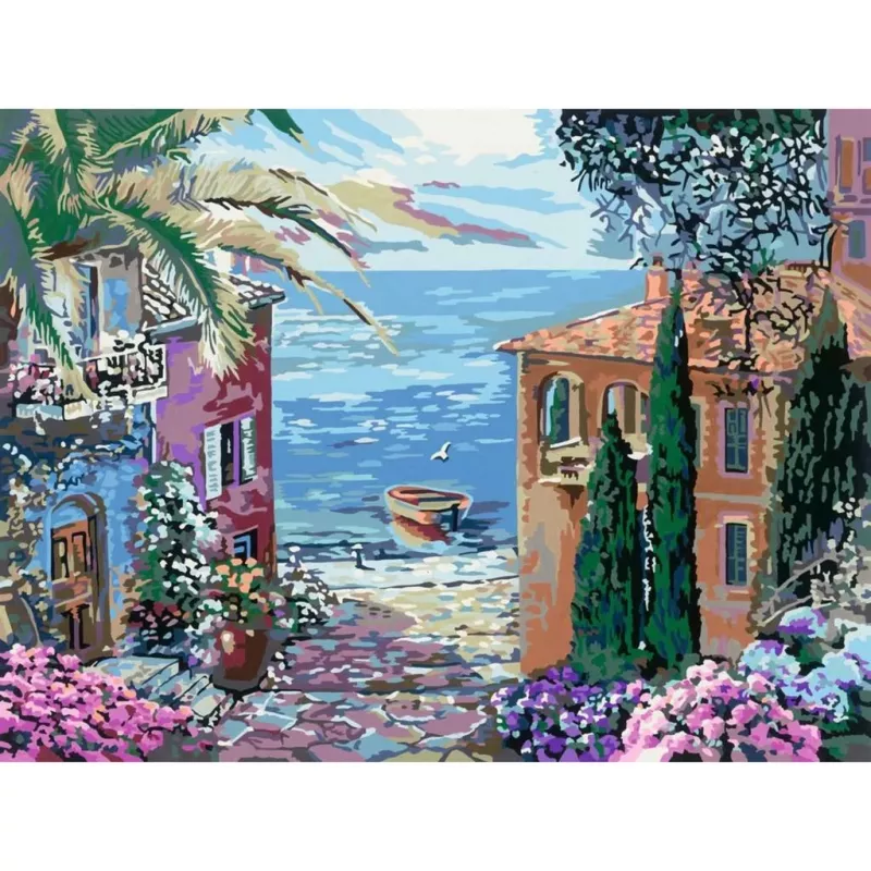 Conjunto de pintura Ravensburger CreArt Mediterrane Landschaft 23913 — conjunto de pintar por números