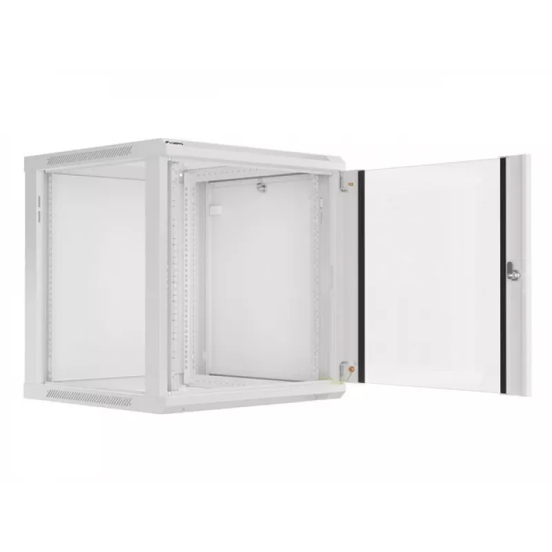 Armário de instalação de parede Lanberg 19'' 12U 600x600mm cinzento (porta de vidro)