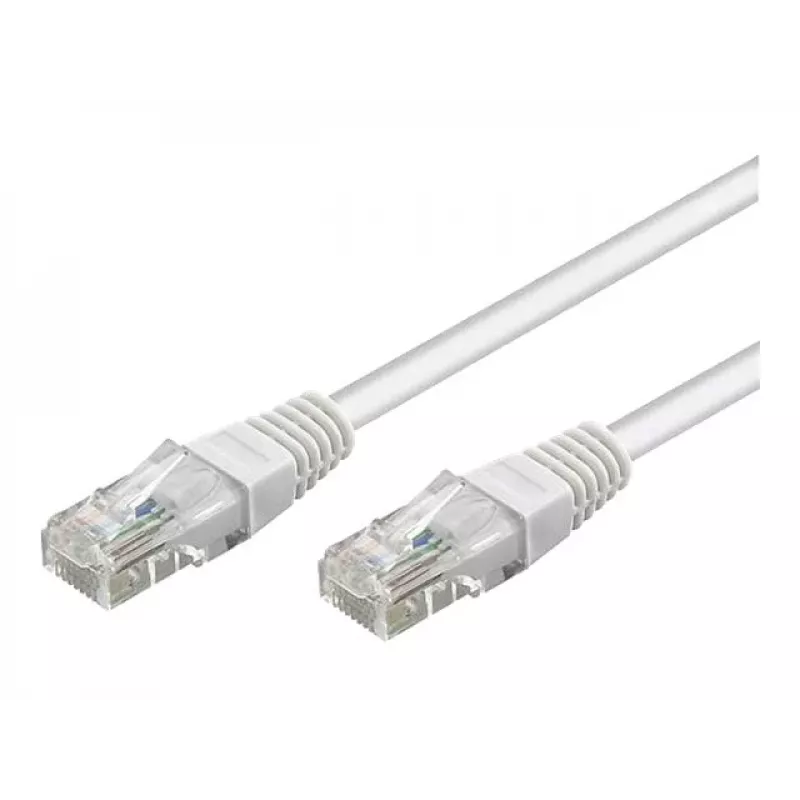 Cabo de rede Wentronic Goobay CAT 5e Patch, U/UTP, Branco, 3 m - mistura de cobre CCA (68506)