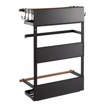 Maclean MC-910 prateleira magnética para frigorífico/máquina de lavar, preto