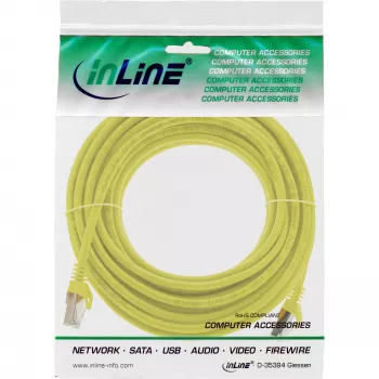 Cabo de rede InLine SF/UTP Cat.5e amarelo 5m