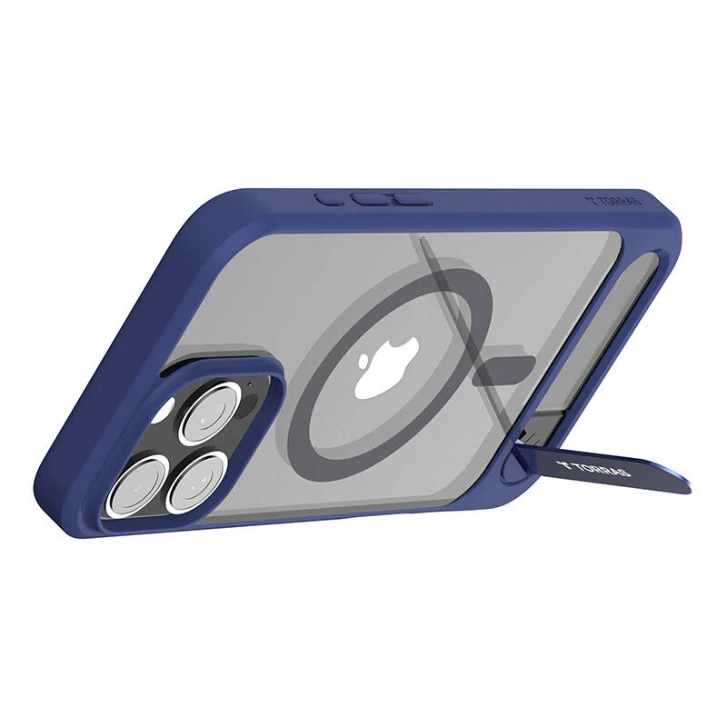 Capa Torras Pstand Series para iPhone 16 Pro — azul, fina, capa de proteção leve