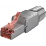 Cabo de rede Goobay CAT 6 ficha RJ45 de montagem no local STP 5,0–8,5 mm