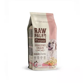 Alimento seco para cães VETEXPERT Raw Paleo Healthy Grain Puppy Salmão e Cevada 10 kg, proteína 29 % gordura 17 % humidade 9 %