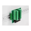 DeLOCK D-Sub HD 44 pinos conector fêmea para régua de terminais para calha DIN 84 mm x 86 mm x 30 mm
