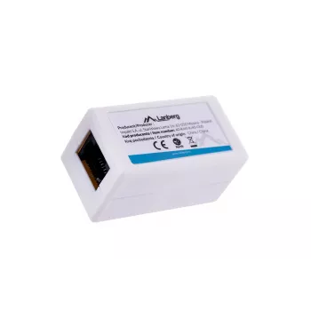 Adaptador de mudança de sexo LANBERG RJ-45 para RJ-45, fêmea-fêmea, U/UTP Cat5e, branco