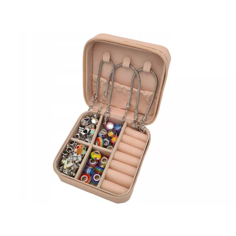 Conjunto de contas e pulseiras Extralink 66 peças com charms e bolsa de armazenamento
