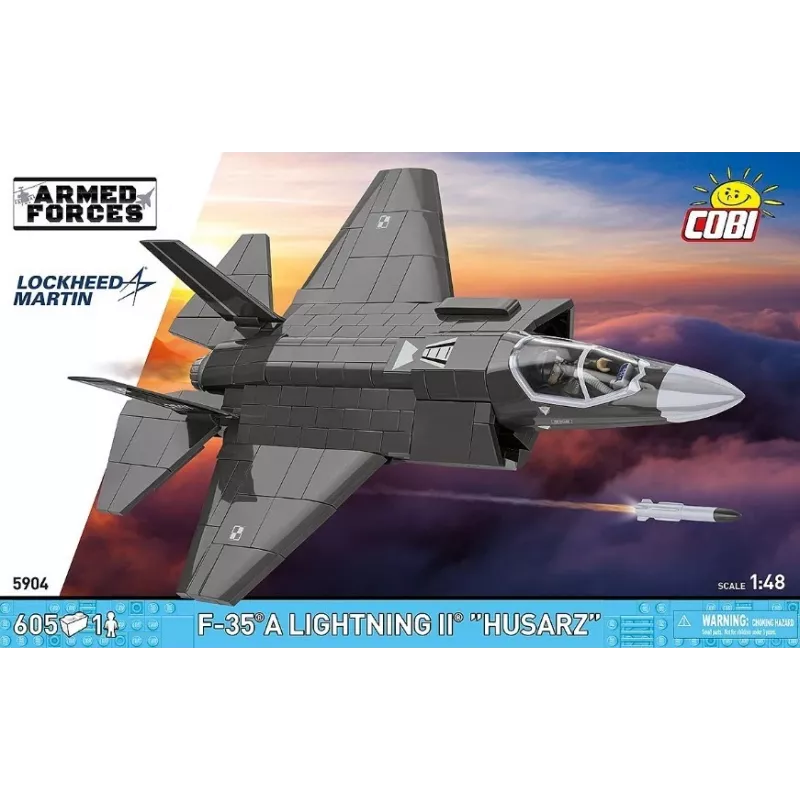 Conjunto de construção Cobi F-35A Lightning II — 605 peças, modelo à escala