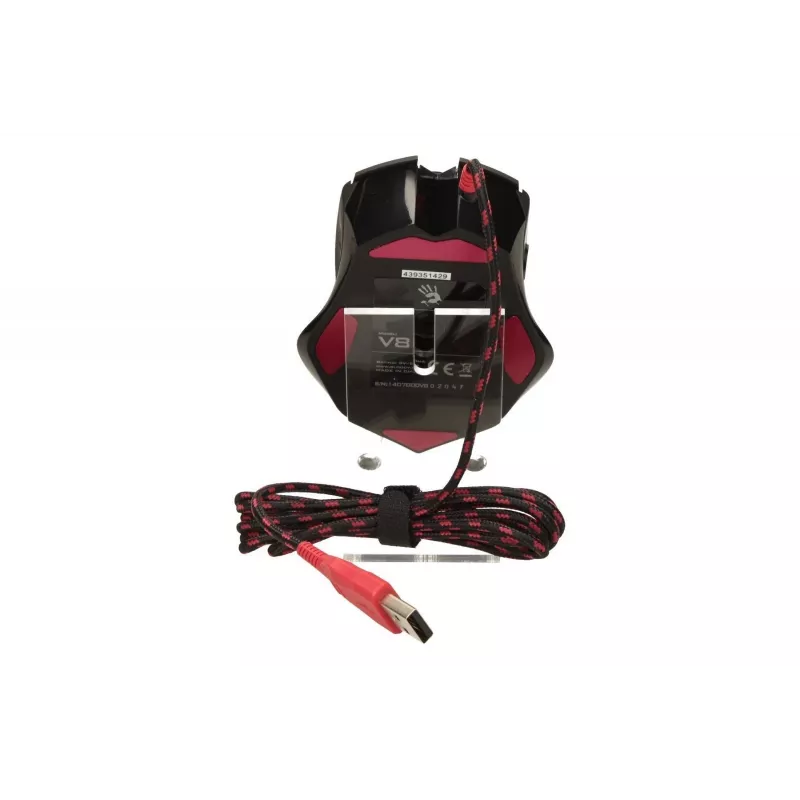 Rato gaming A4Tech Bloody V8m — 3200 DPI, 8 botões, V-Track ótico, USB Type-A, preto