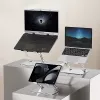 Suporte para portátil MEDIA-TECH MT2661 — de altura ajustável, design dobrável em alumínio para portáteis até 17 polegadas
